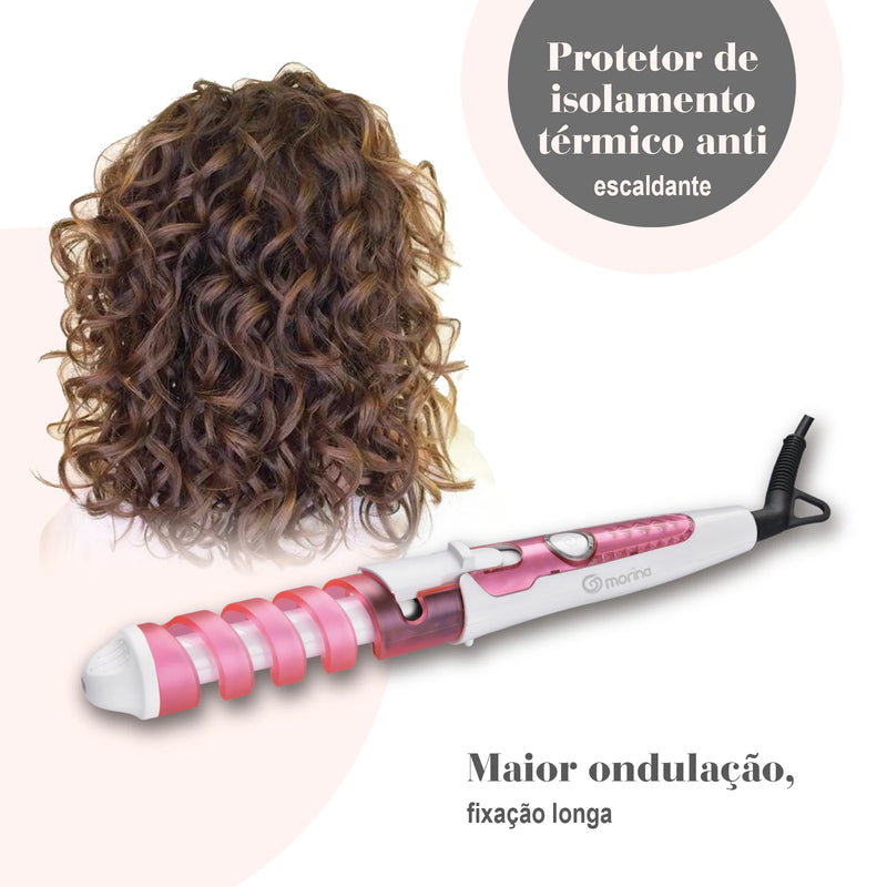 Modelador de cachos,prancha de cabelo profissional ,chapinha de cabelo,feminina,Modelador Cacheador Ceramic Espiral Bivolt 20mm